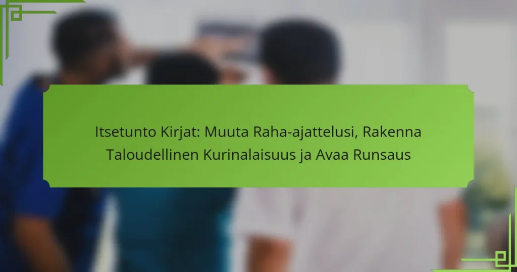 Itsetunto Kirjat: Muuta Raha-ajattelusi, Rakenna Taloudellinen Kurinalaisuus ja Avaa Runsaus