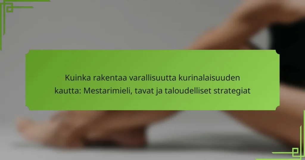 Kuinka rakentaa varallisuutta kurinalaisuuden kautta: Mestarimieli, tavat ja taloudelliset strategiat