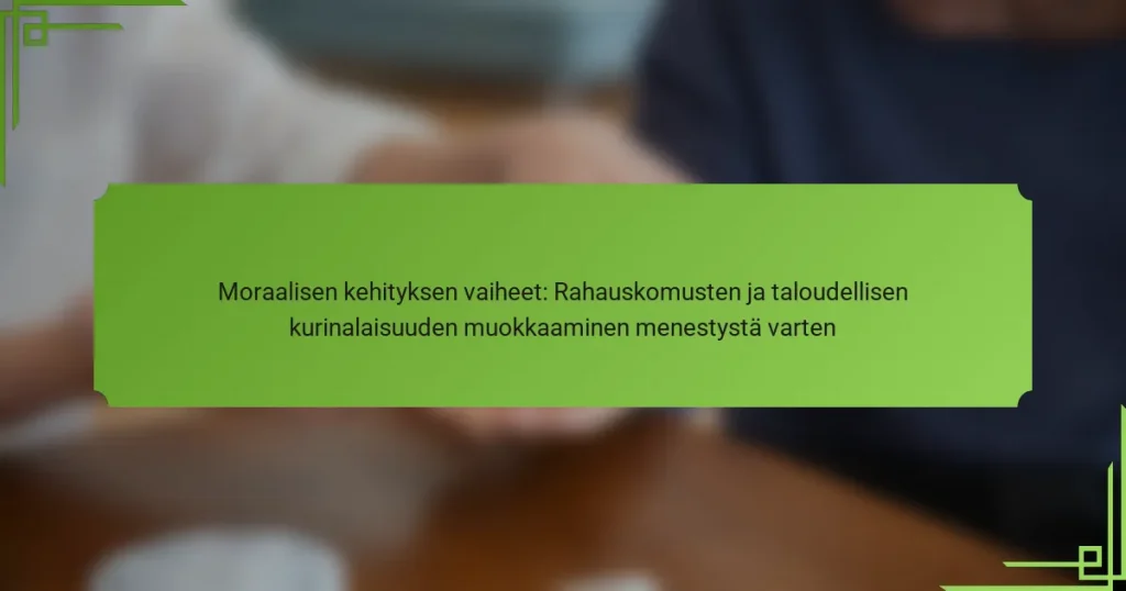 Moraalisen kehityksen vaiheet: Rahauskomusten ja taloudellisen kurinalaisuuden muokkaaminen menestystä varten