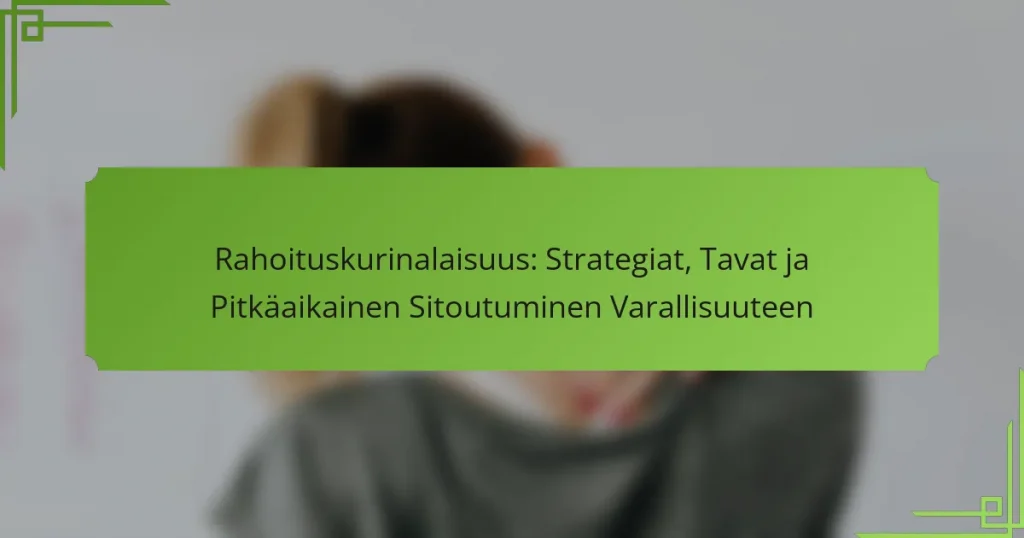 Rahoituskurinalaisuus: Strategiat, Tavat ja Pitkäaikainen Sitoutuminen Varallisuuteen