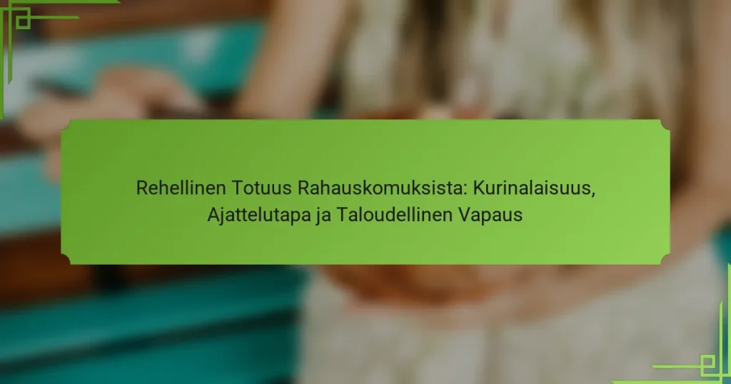 Rehellinen Totuus Rahauskomuksista: Kurinalaisuus, Ajattelutapa ja Taloudellinen Vapaus