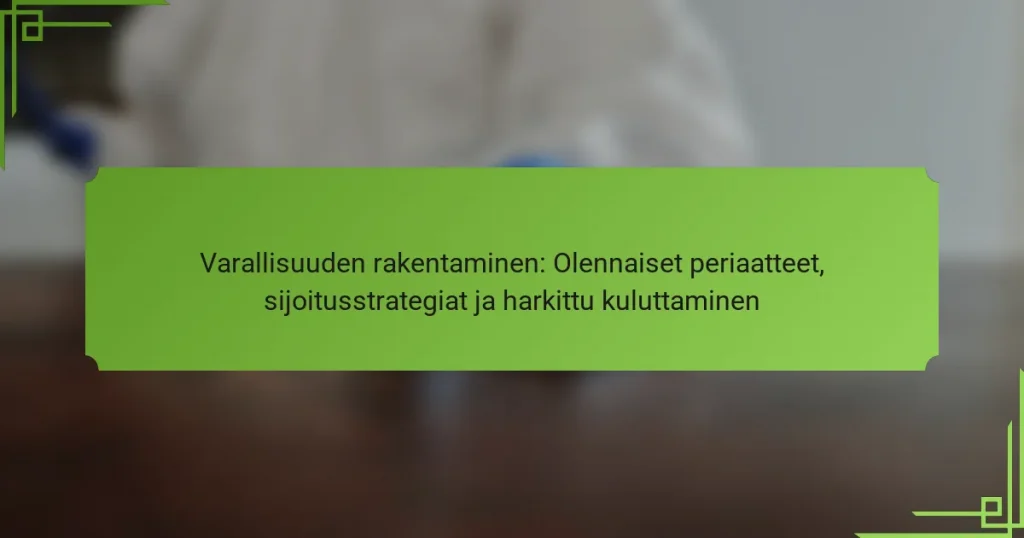 Varallisuuden rakentaminen: Olennaiset periaatteet, sijoitusstrategiat ja harkittu kuluttaminen