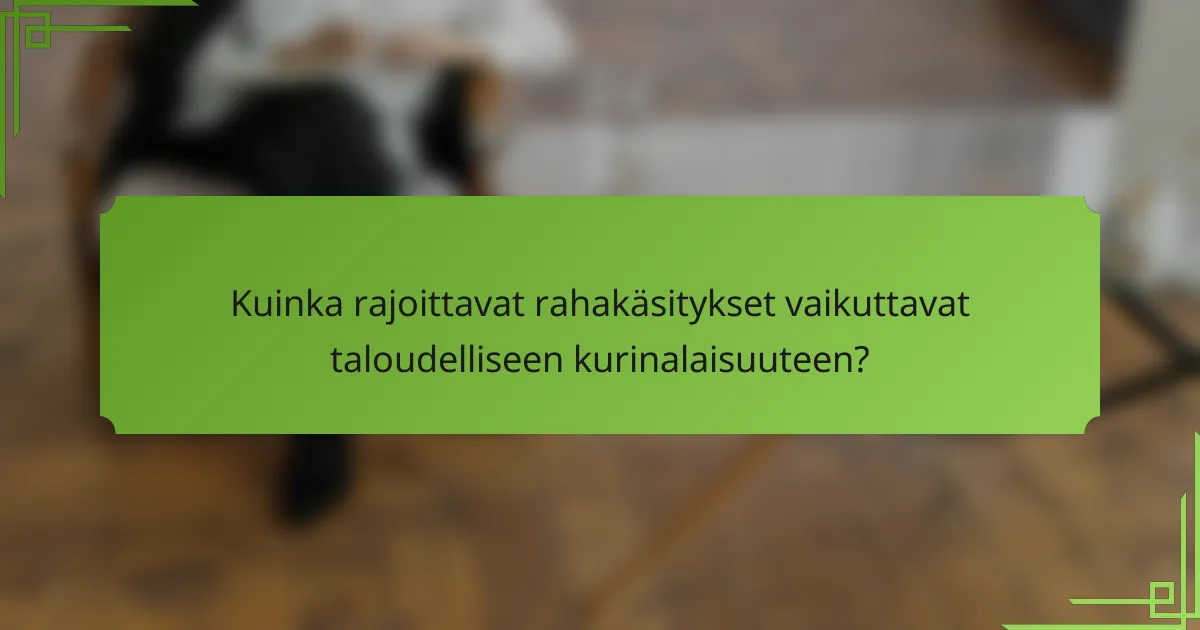 Kuinka rajoittavat rahakäsitykset vaikuttavat taloudelliseen kurinalaisuuteen?