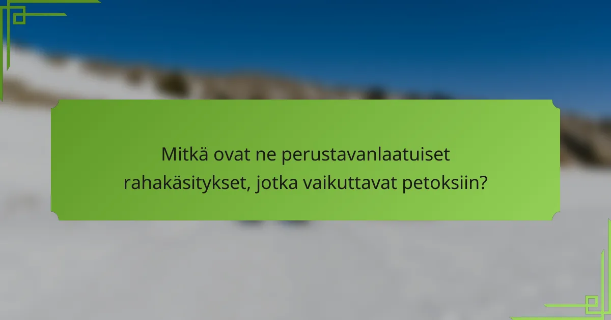 Mitkä ovat ne perustavanlaatuiset rahakäsitykset, jotka vaikuttavat petoksiin?